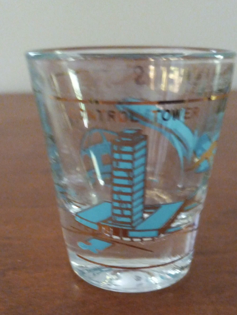 1960s Los Angeles LAX Jet Airplane Souvenir Shot Glass MCM